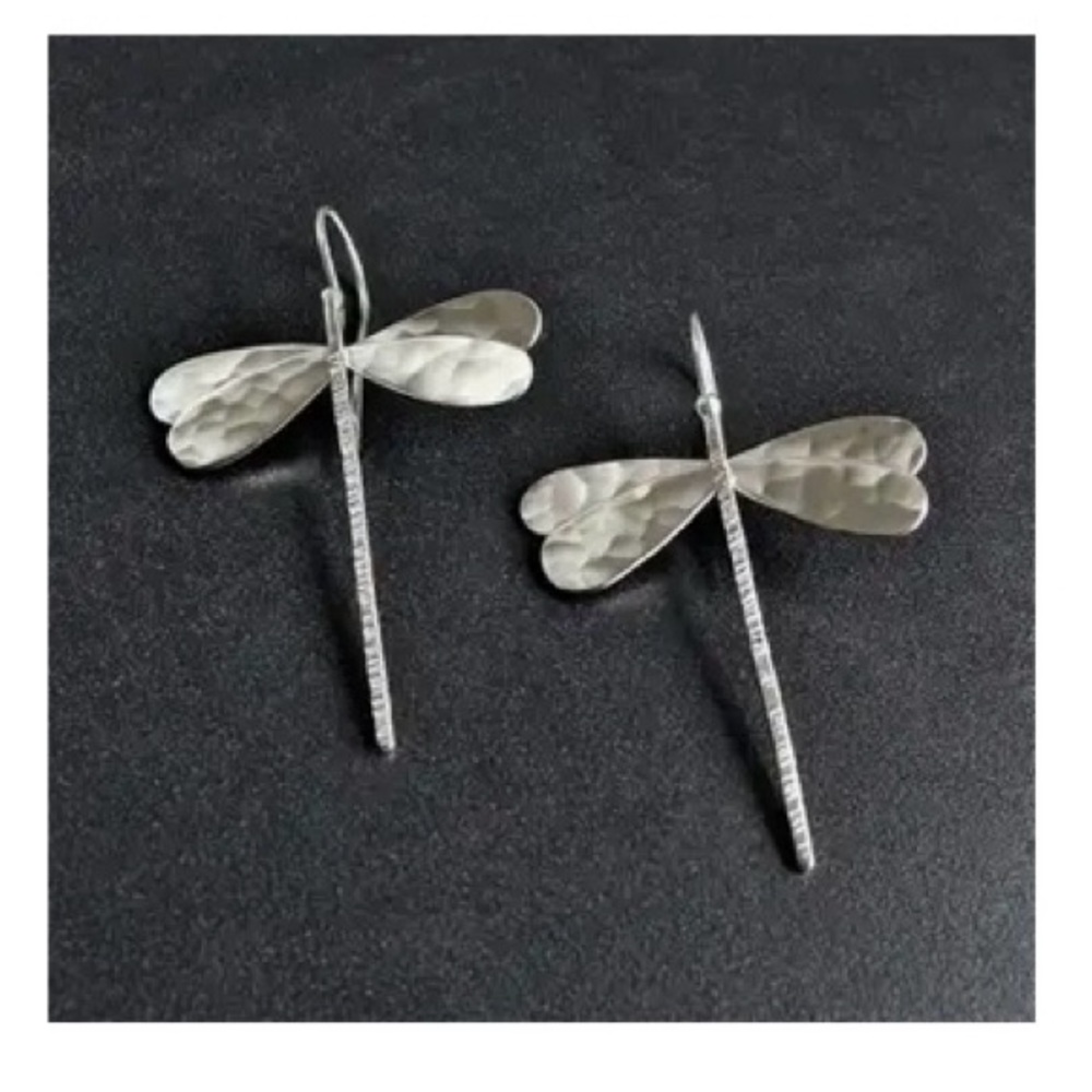 New! Retro 3D dragon fly earrings